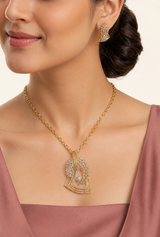 Ganesha Type Gold Pendant Set