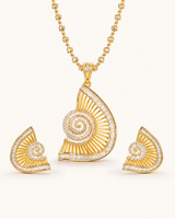 Nautilus Spiral Pendant Set