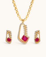 Crimson Luxe Necklace Set