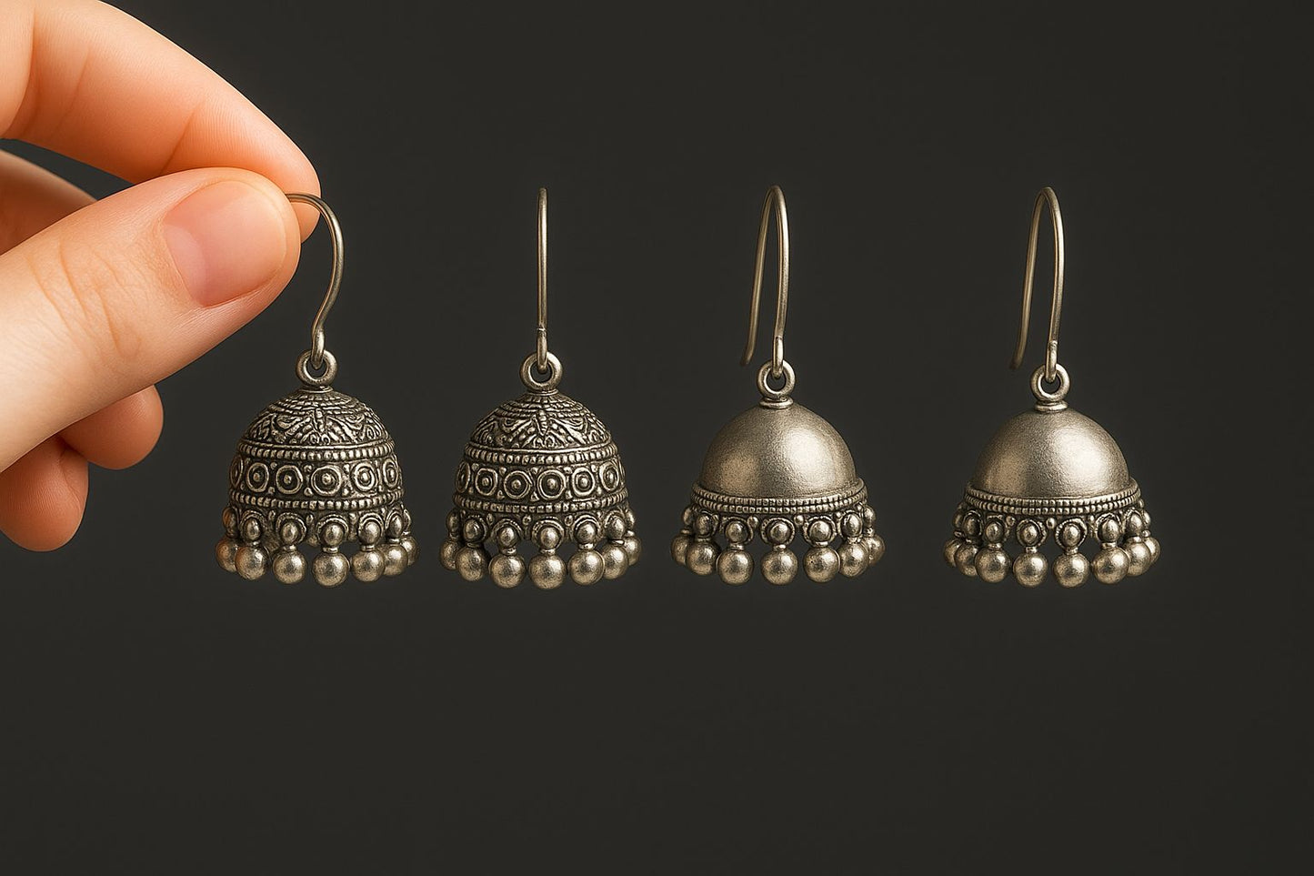 B1G1 Silver jhumkha