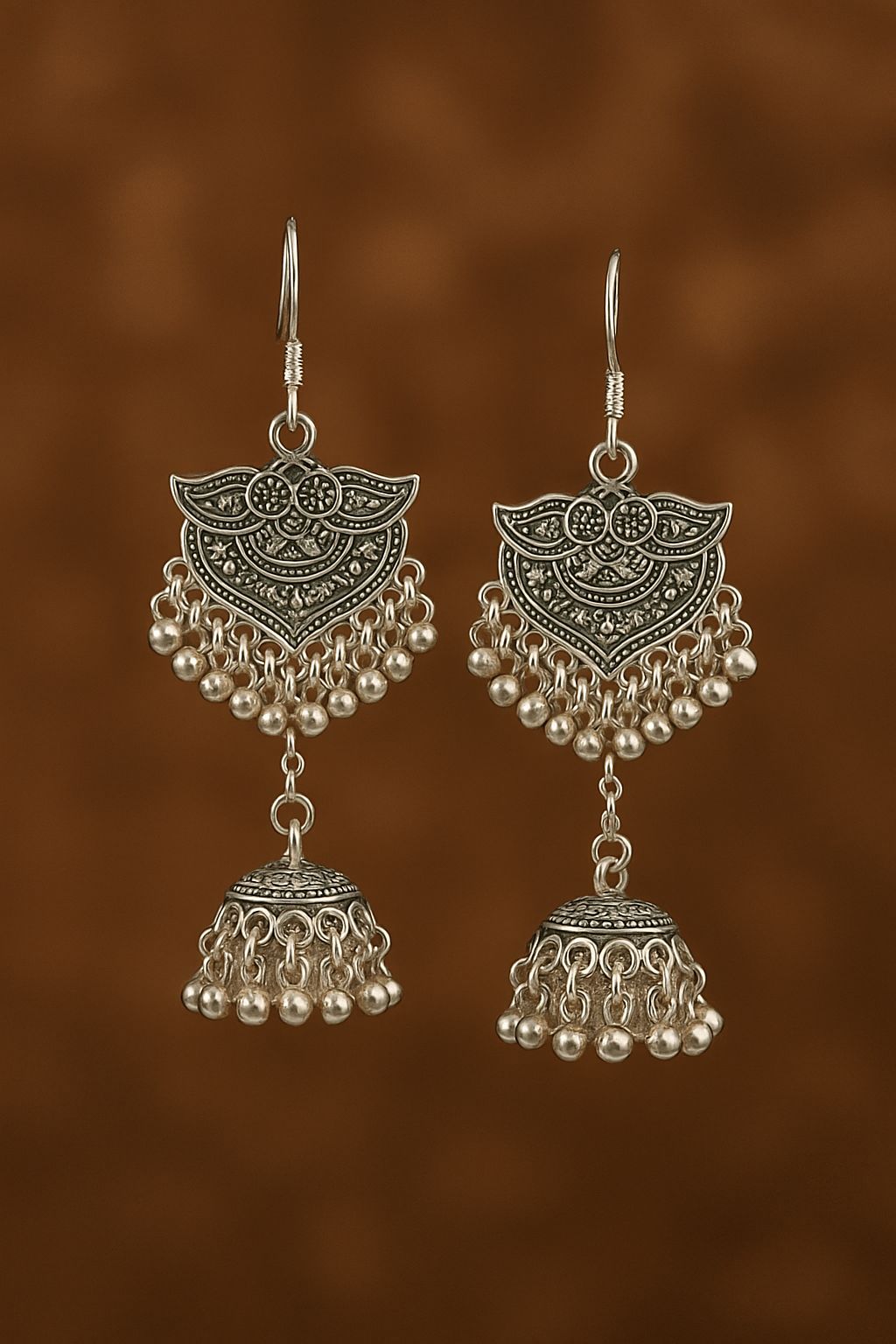 Heavy Silver Stylish Jhumkha