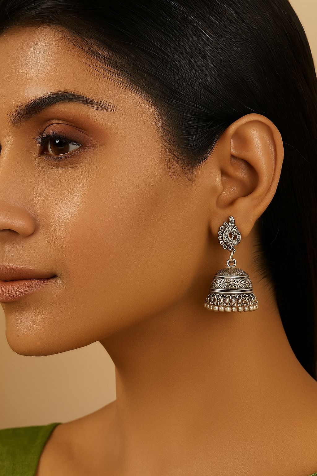 peacock style earrings
