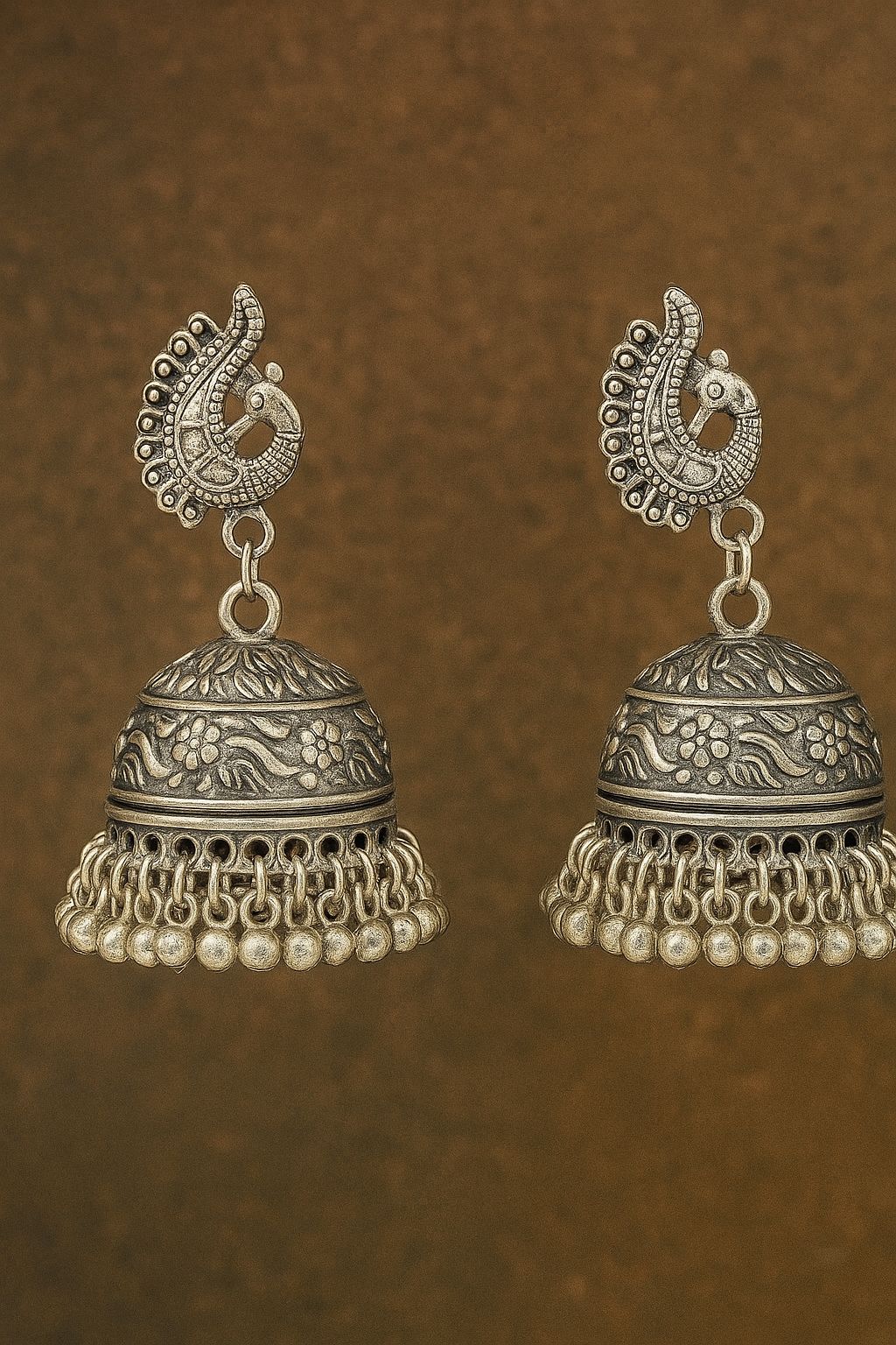 peacock style earrings