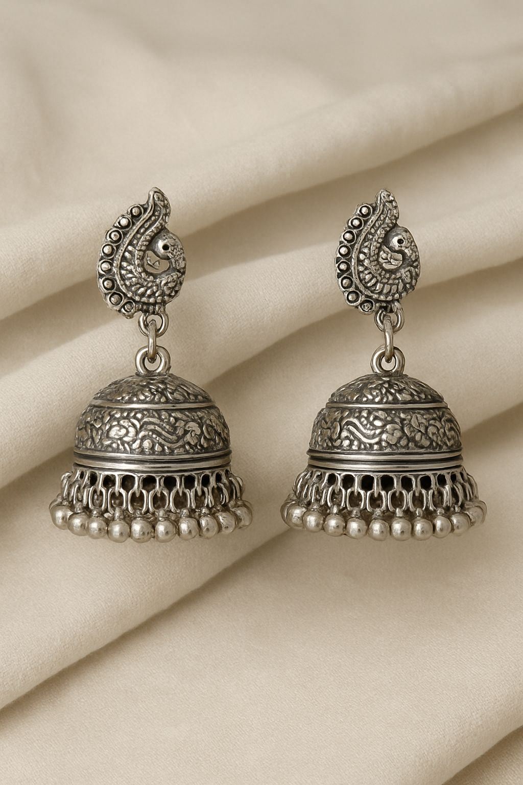 peacock style earrings