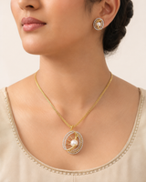 Infinity Heart Gold Pendant Set
