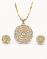 Celestial Circle CZ Pendant Set