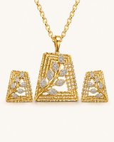 Floral Trapeze Pendant Set