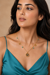 Turquoise Azure Charm Necklace