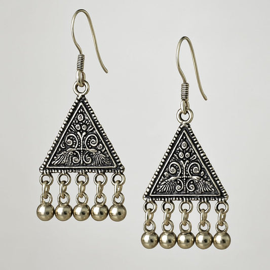 Silver Triangular Jhumkha