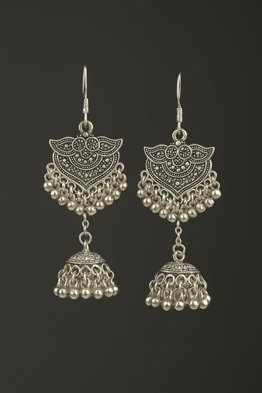 Heavy Silver Stylish Jhumkha